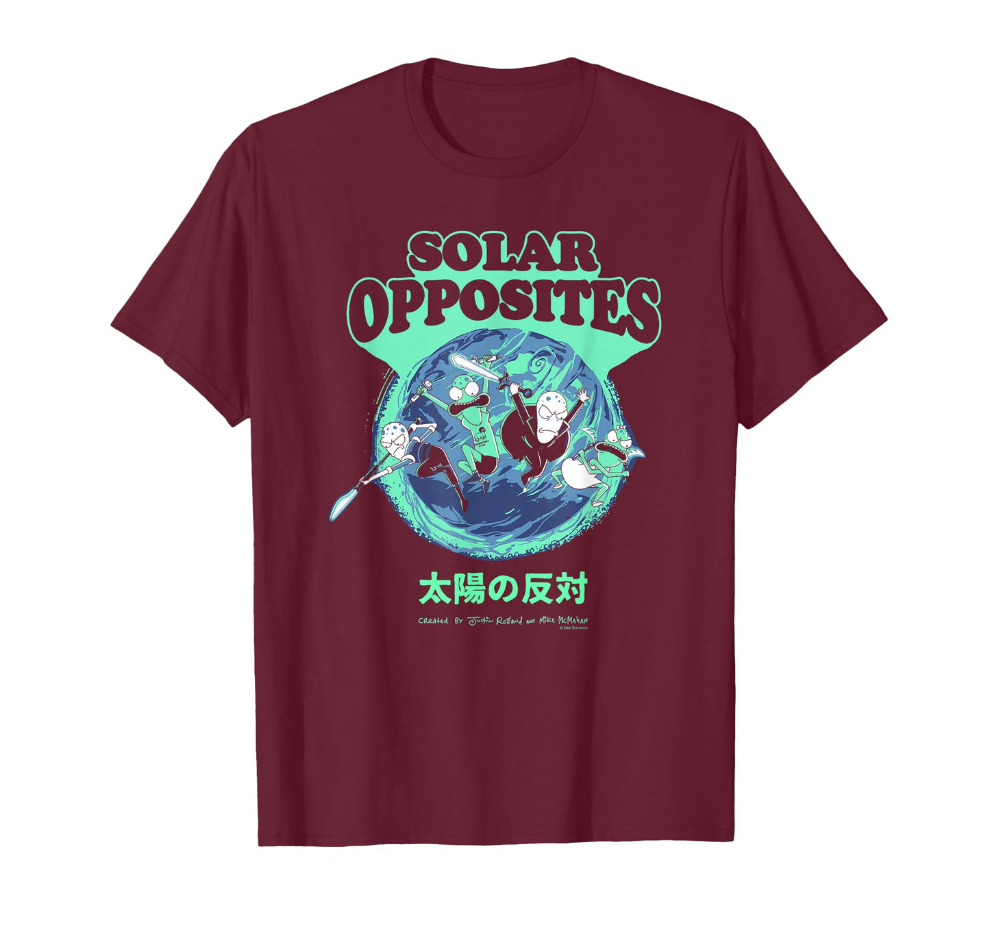 Solar Opposites Shlorp Warrior Pose Retro Logo Cartoon T-Shirt