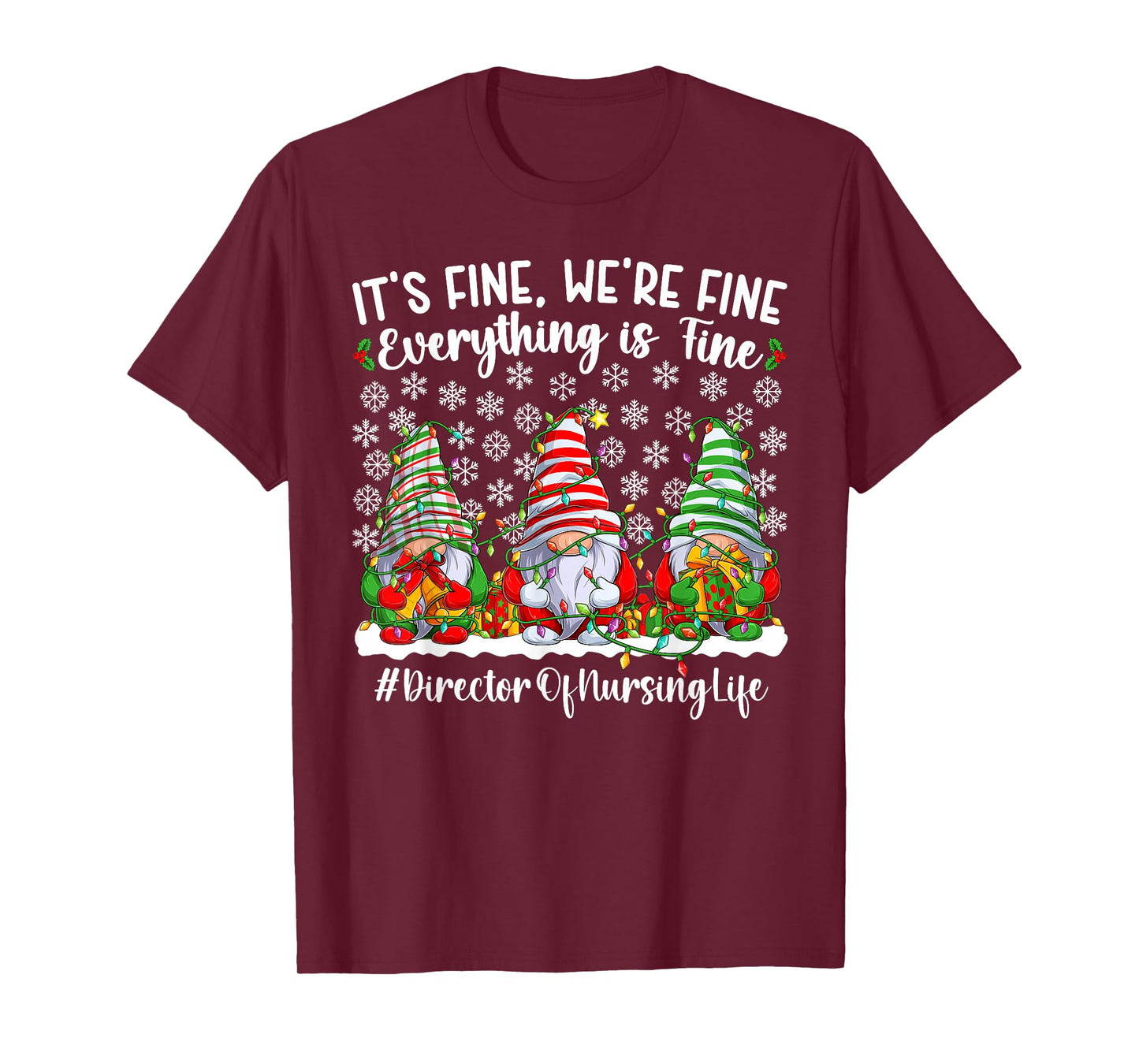 Funny Director of Nursing Christmas Director Nurse Xmas T-Shirt