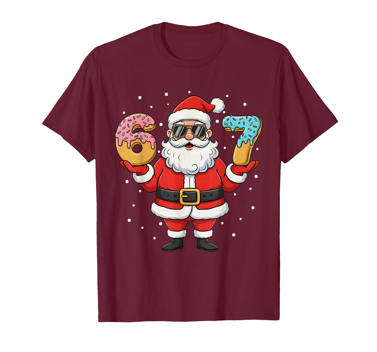 Santa 67 Ice Cream Six Seven Meme Funny Christmas Men Women T-Shirt