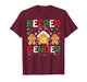 Keeper of The Gender Reveal Christmas Gingerbread Boy Girl T-Shirt