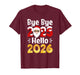 Bye Bye 2025 Hello 2026 Christmas Santa New Year Men Women T-Shirt