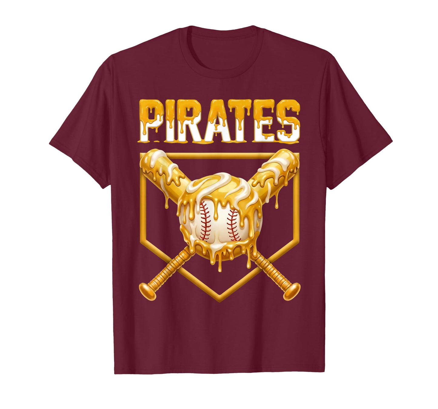 Pirates 412 Funny Baseball Drip for Boys Ice Cream T-Shirt