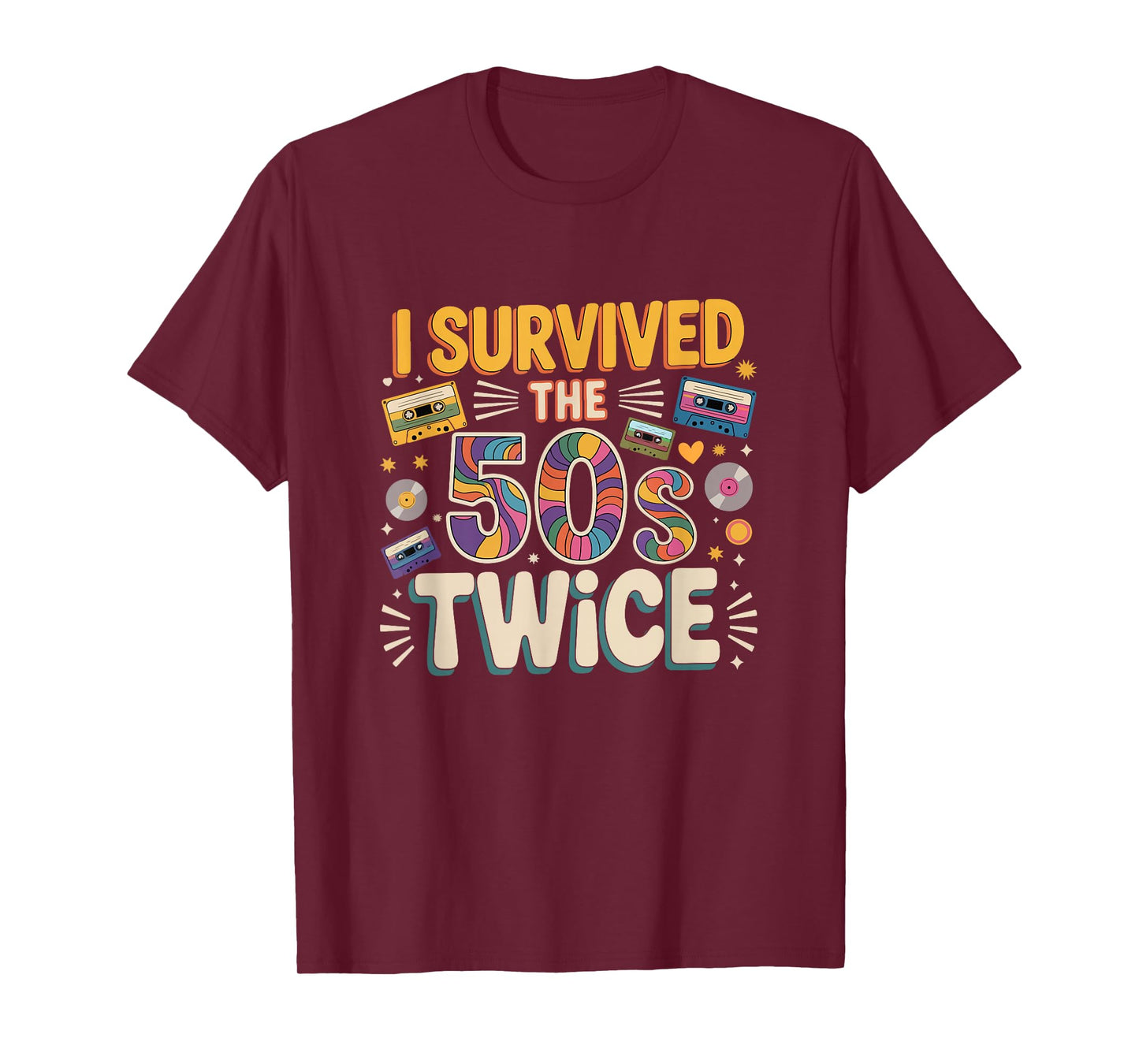 I Survived The 50s Twice Funny Joke 60th Birthday Classic T-Shirt