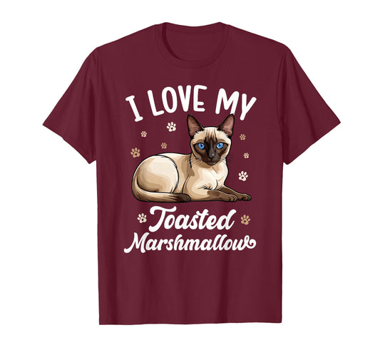 I Love My Siamese Cat Owner Siamese Lover T-Shirt
