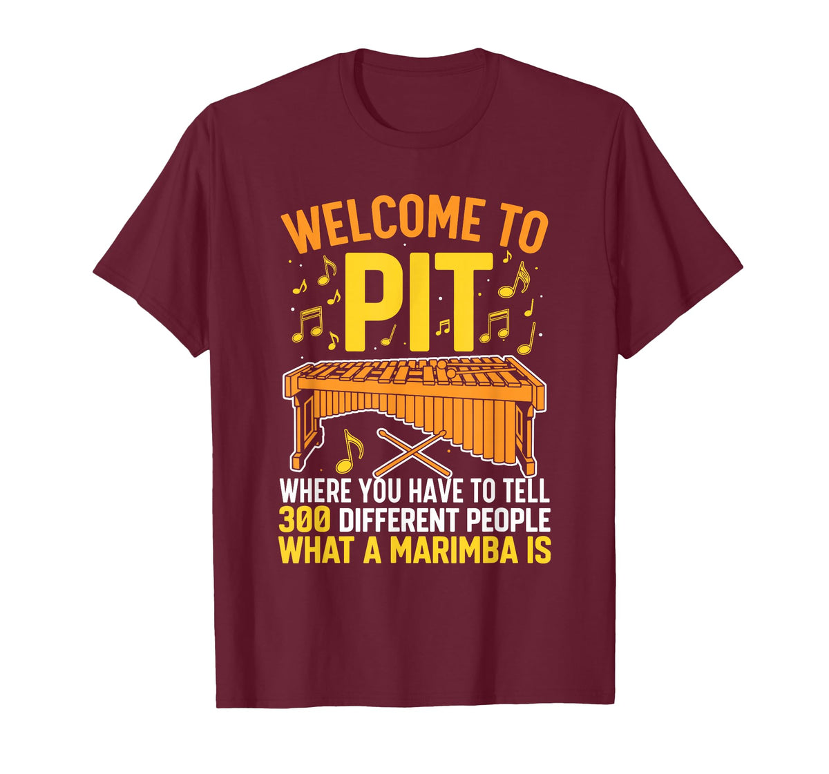 Funny Marimba Player Pit Percussion Marching Band T-Shirt