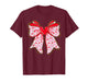 Valentine Hearts Coquette Bow Women Girls T-Shirt