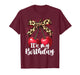 It's My Birthday Cute Cherry Leopard Coquette Bow T-Shirt