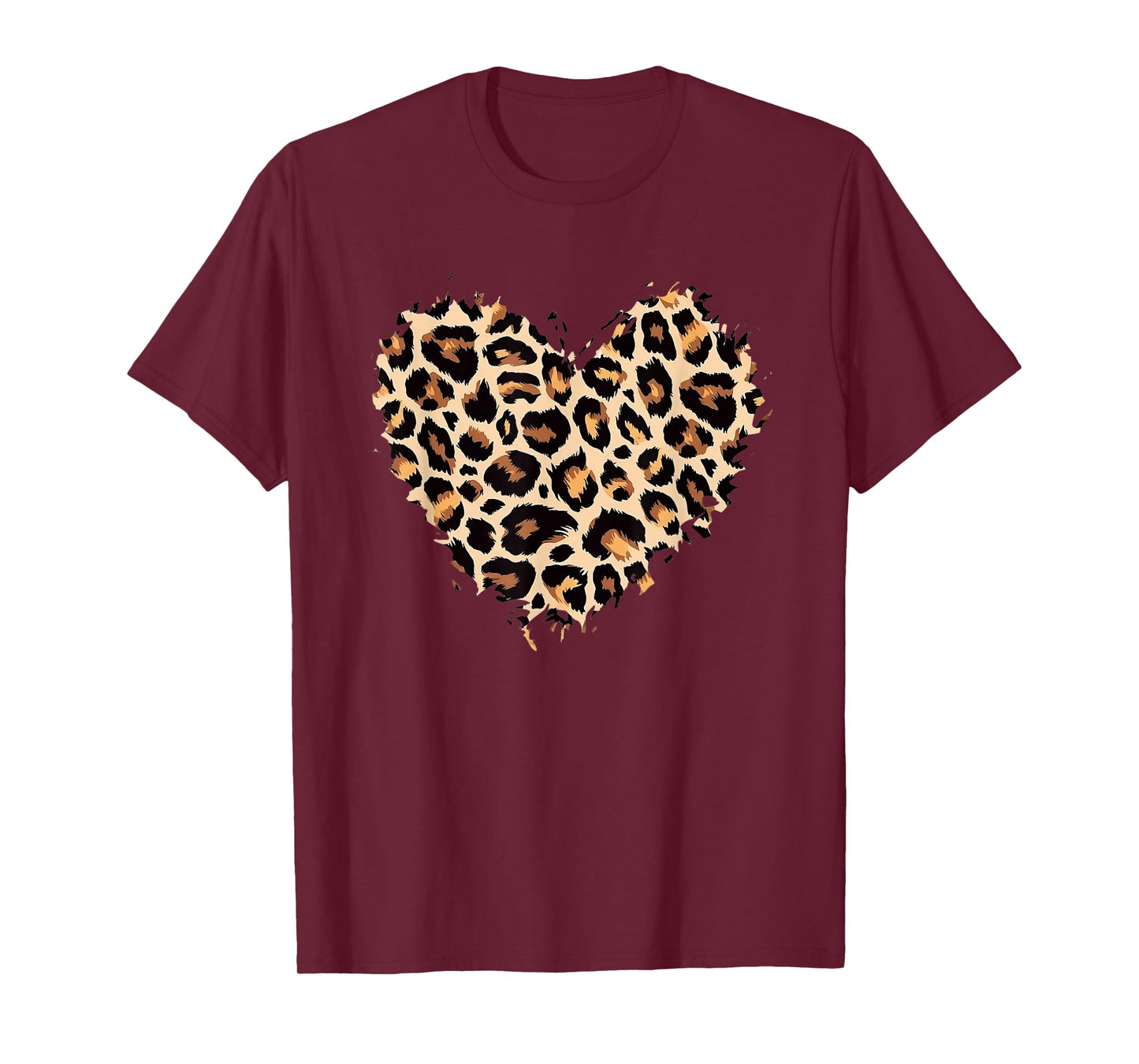 Leopard Cheetah Print Heart Love Cute Girls & Womens T-Shirt