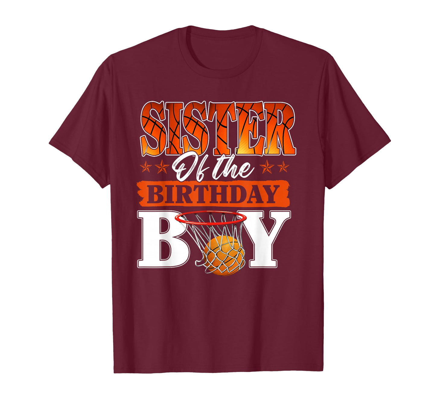 Basketball Sister of The Birthday Boy Family Matching T-Shirt