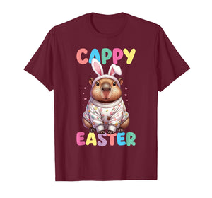 Funny Cappy Easter Capybara Meme Happy Easter Day T-Shirt