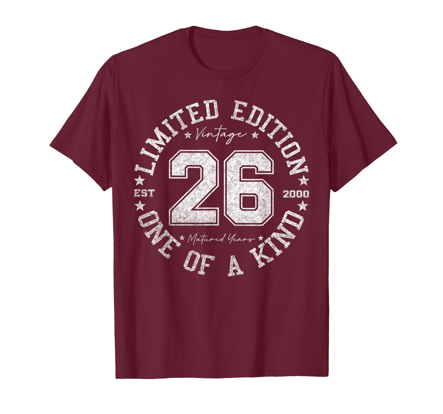 26 Year Old Gifts Vintage 2000 Limited Edition 26th Birthday T-Shirt