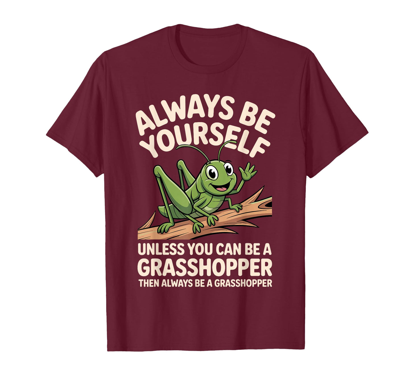 Funny Grasshopper Art for Men Women Kids Insect Grasshopper T-Shirt