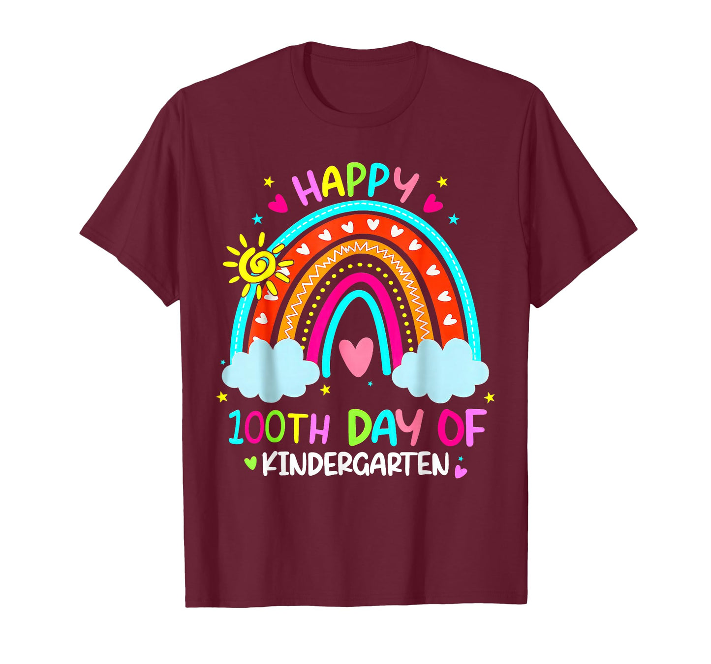 100th Day of Kindergarten School Rainbow 100 Days Smarter T-Shirt