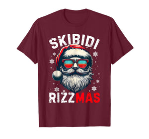 Skibidi Rizzmas Christmas Rizz Santa Claus Charisma Xmas Kid T-Shirt