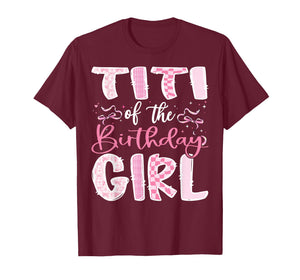 Titi of The Birthday Girl Pink Coquette Bow Family T-Shirt