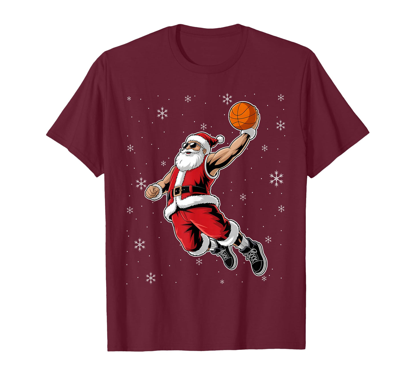 Just Dunk It Santa Claus Basketball Christmas Tree Ornaments T-Shirt