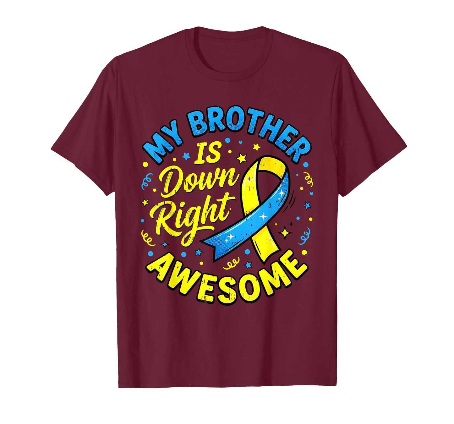 My Brother is Down Right Awesome World Down Syndrome Day Boy T-Shirt