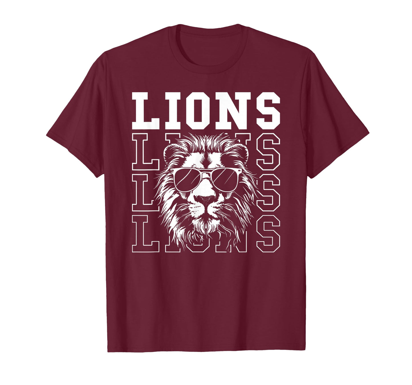Vintage Lions School Spirit Fan Team Back to School T-Shirt