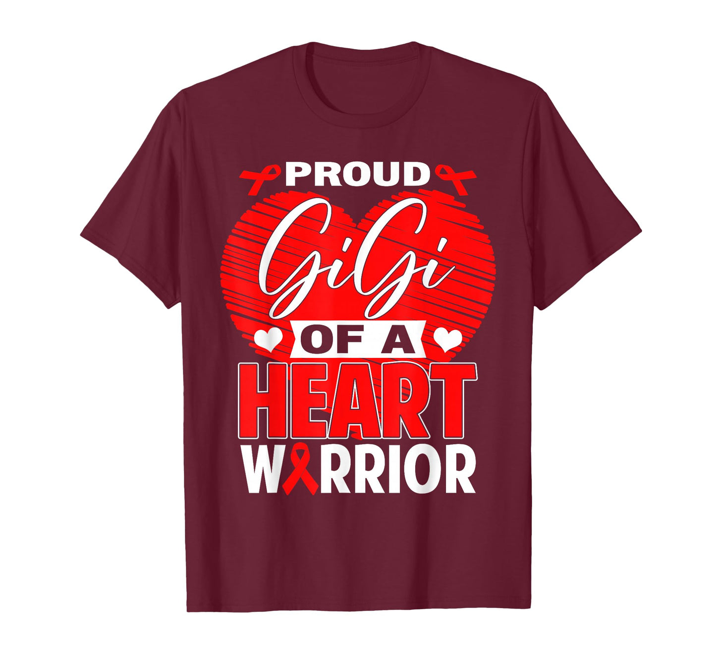 Proud Gigi of Heart Warrior Heart Disease Awareness T-Shirt