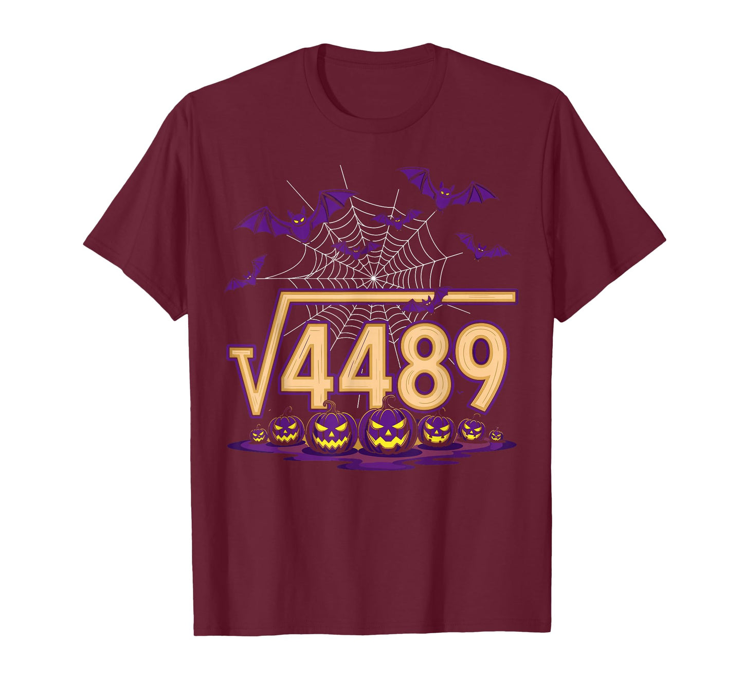 Funny 67 Meme Math Teacher Square Root 4489 Halloween T-Shirt