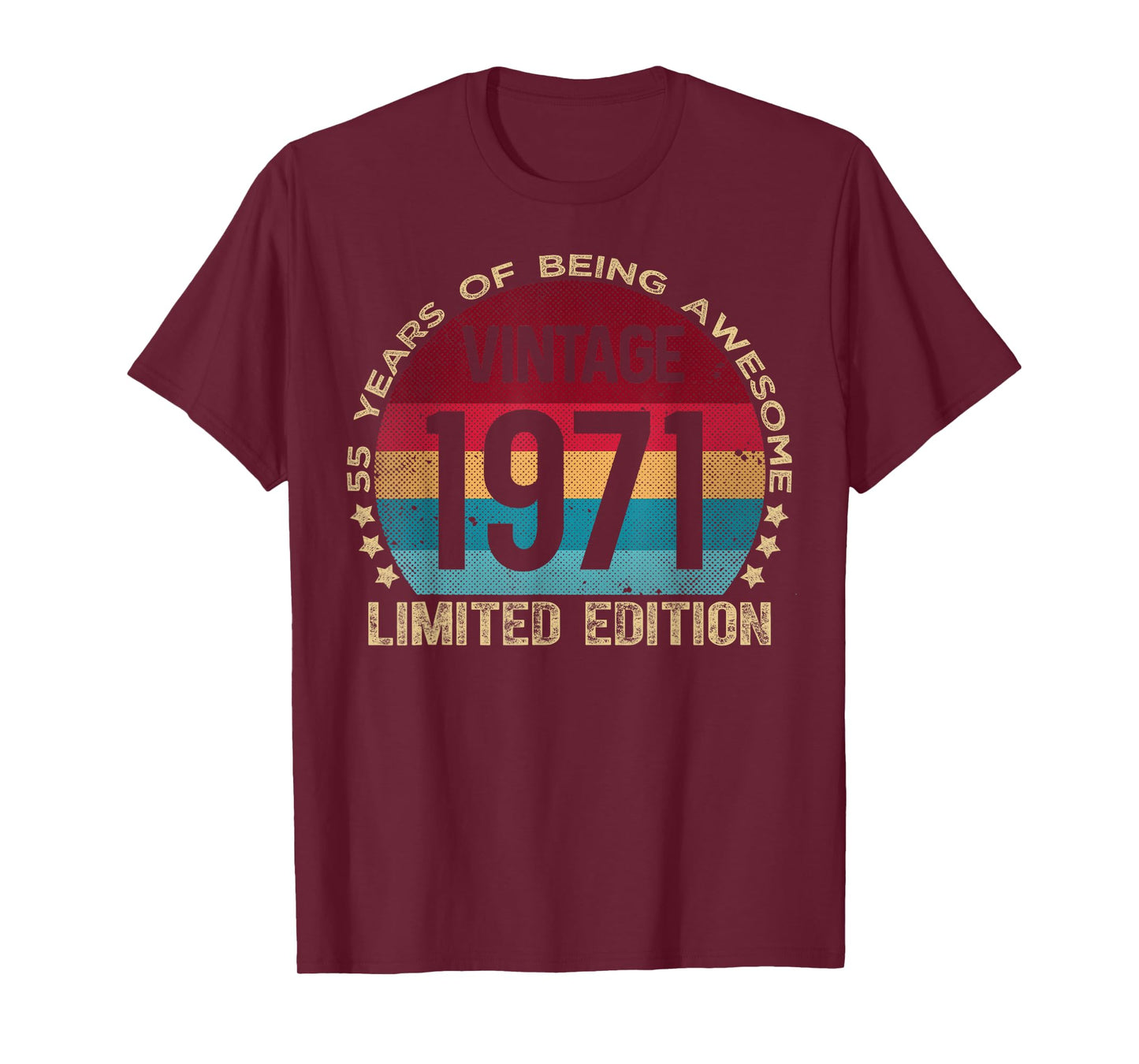 55 Year Old Gifts Vintage 1971 Limited Edition 55th Birthday T-Shirt