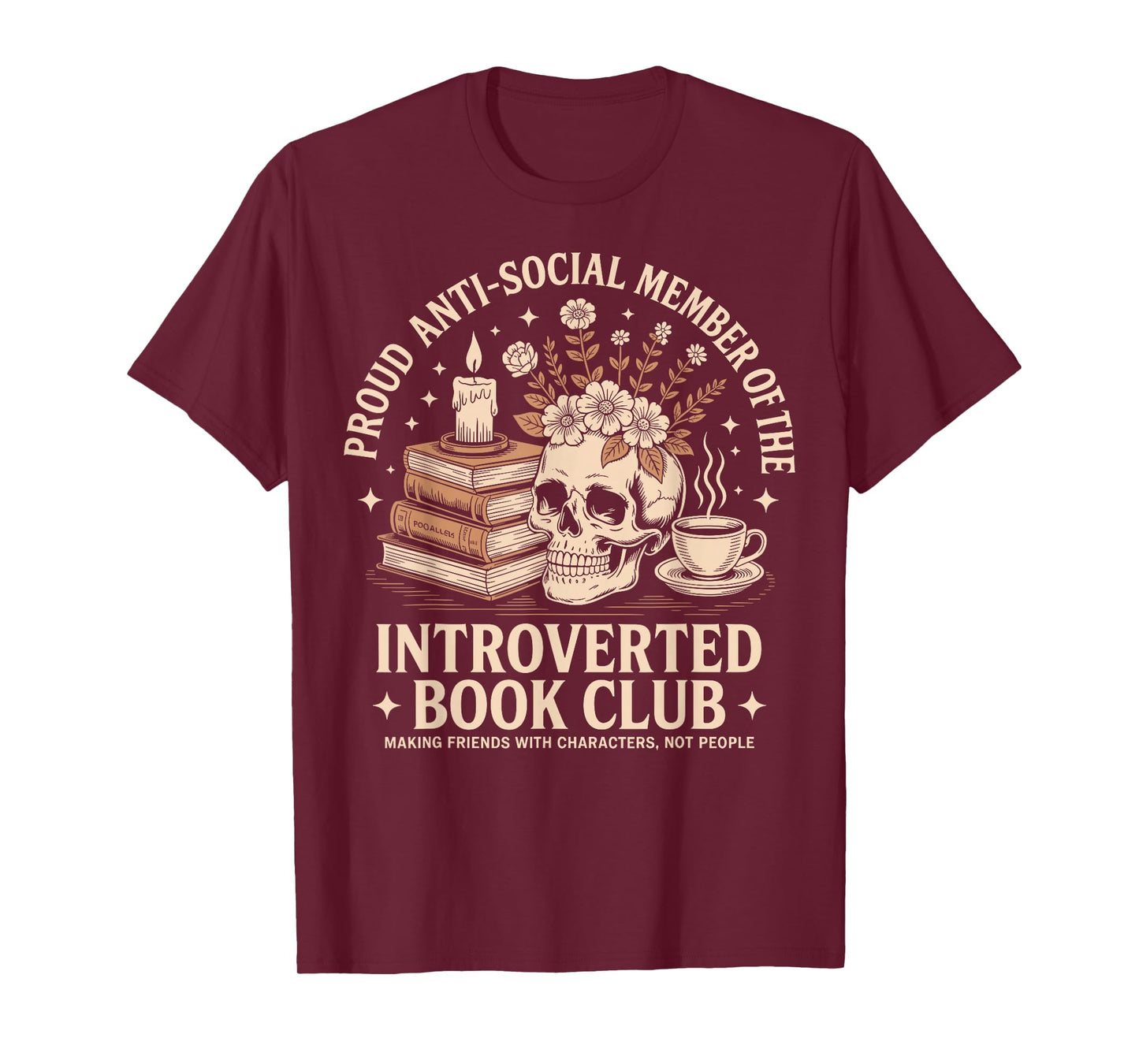 Retro Proud Introverted Book Club Anti Social Reader T-Shirt