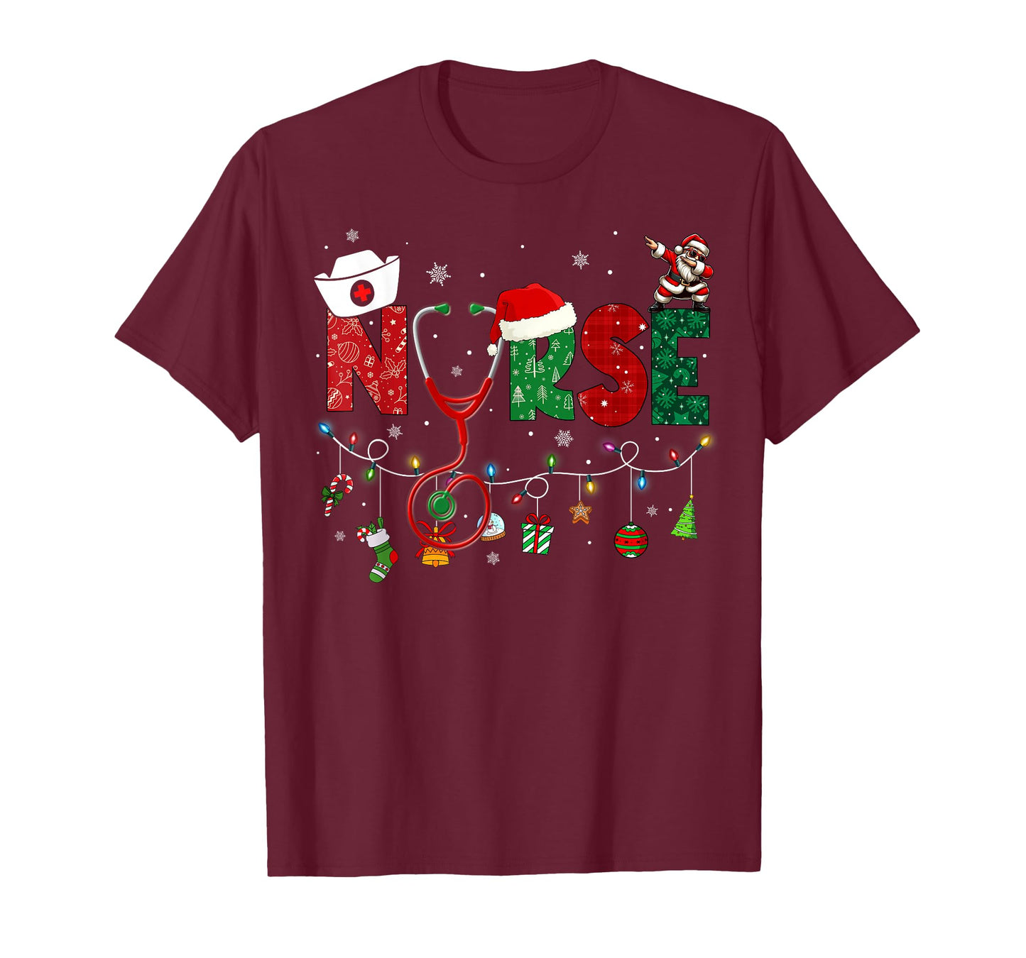 Nurse Christmas Shirts Health Worker Nursing Xmas Holiday T-Shirt