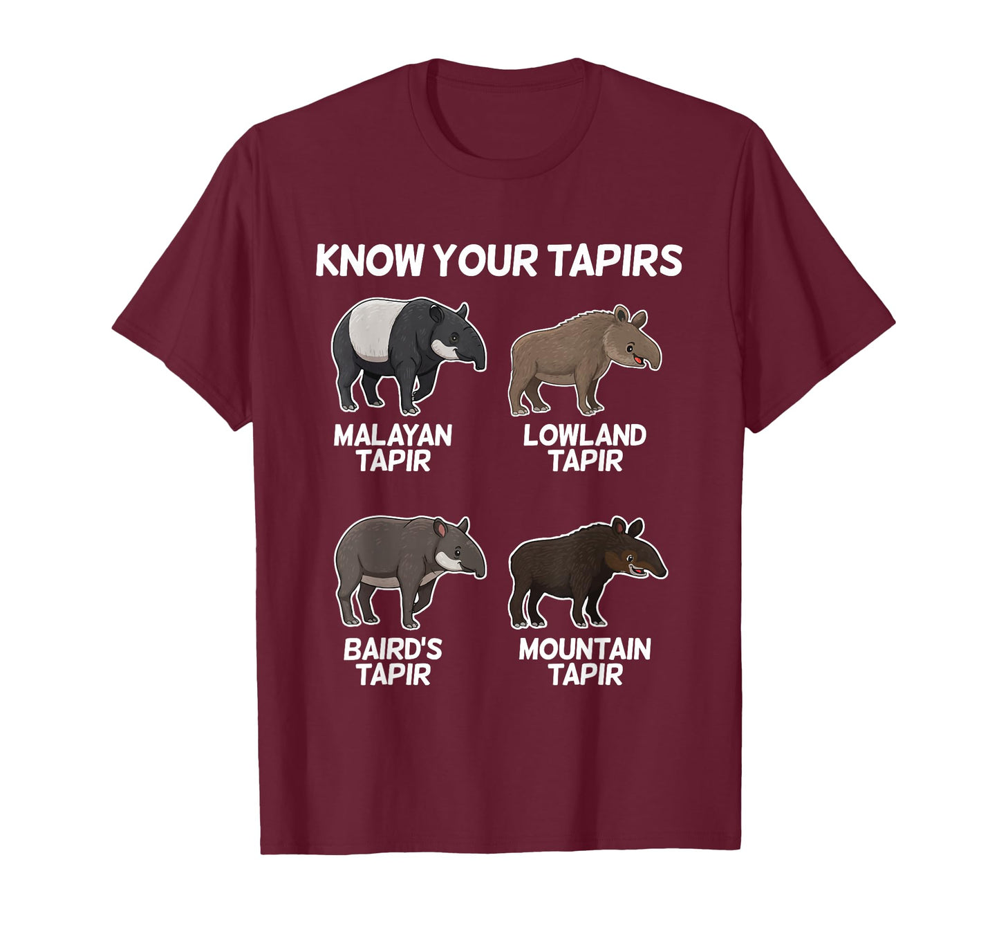 Cute Tapir Design for Men Women Kids Animal Tapir Lovers T-Shirt
