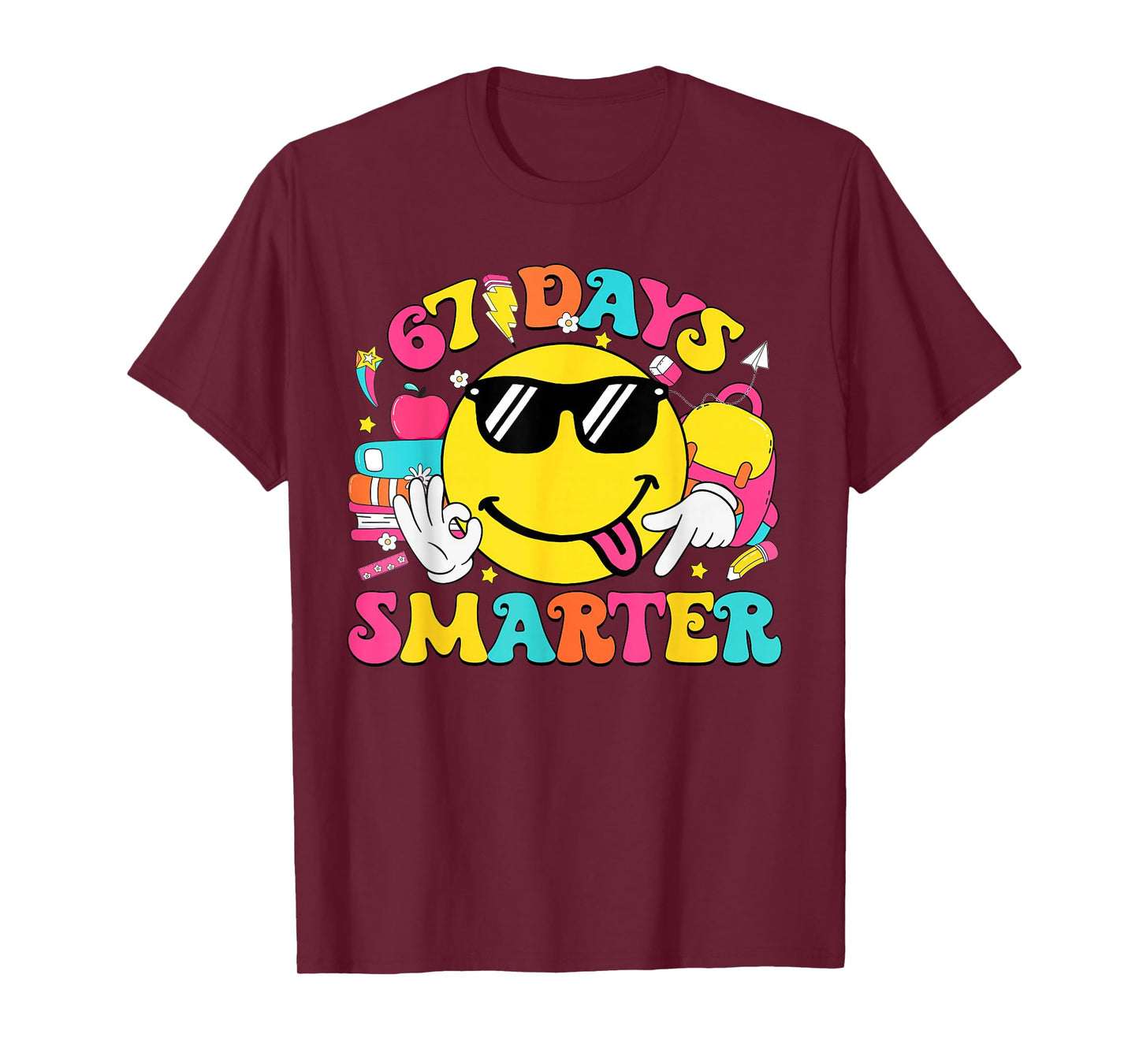 67th Day of School Shirt 67 Days Smarter Teacher Boy Girls T-Shirt