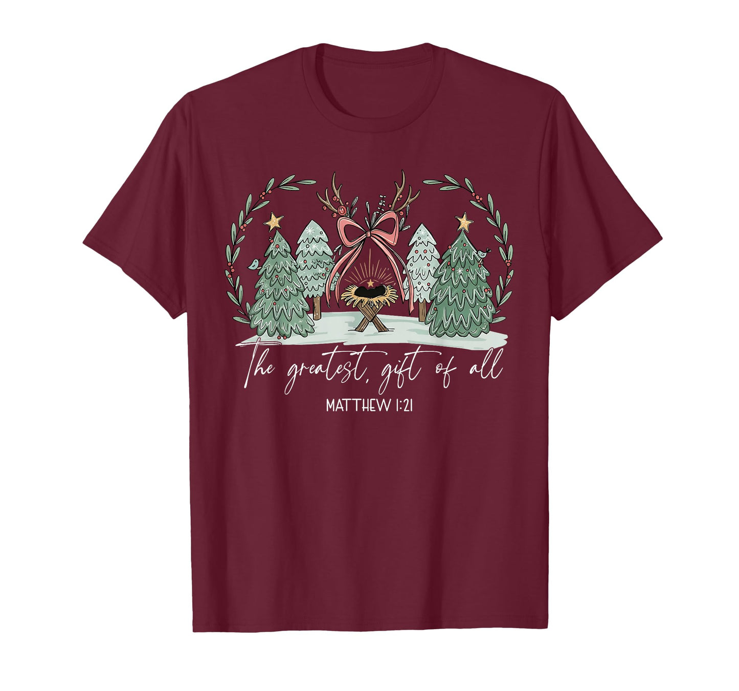 The Greatest Gift for All Christmas Nativity Jesus Christian T-Shirt