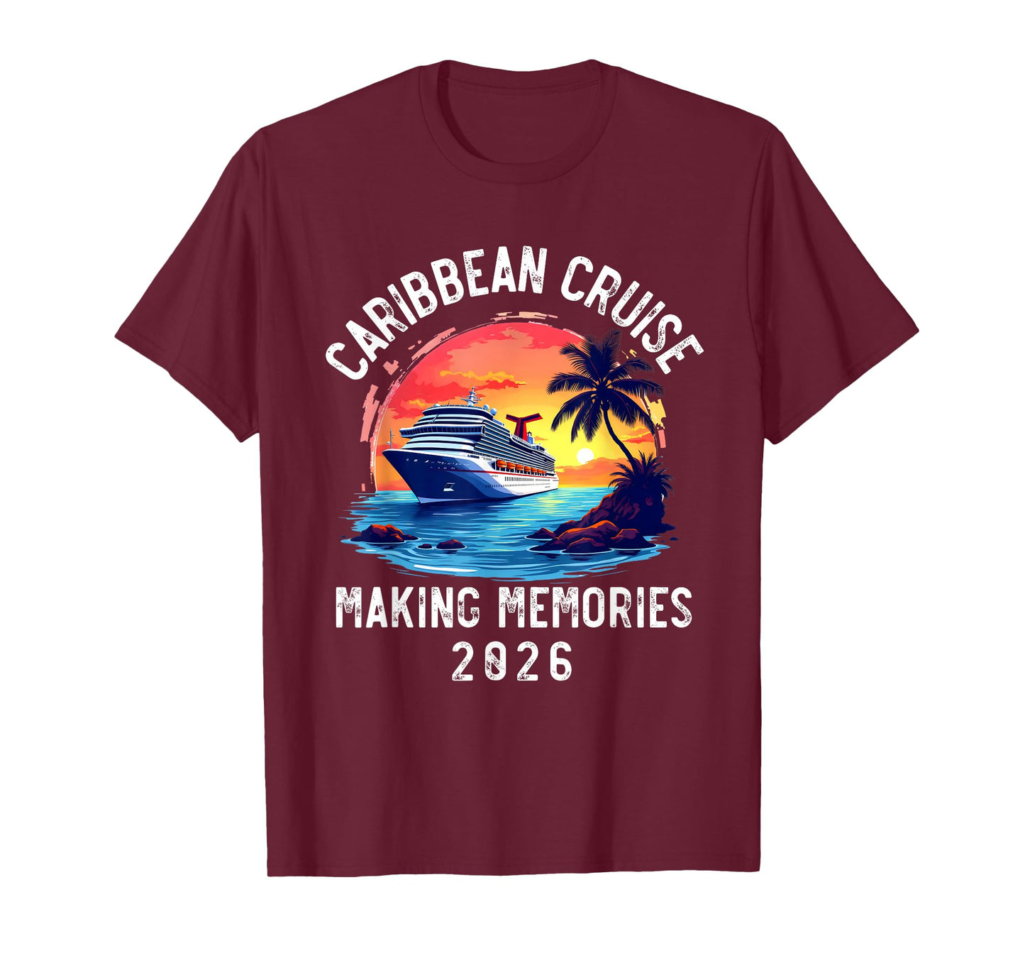 Caribbean Cruise 2026 Souvenir Matching Family Friends Squad T-Shirt