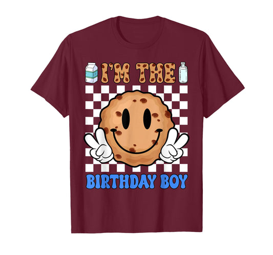 I'm The Birthday Boy Milk and Cookies First 1st Birthday T-Shirt
