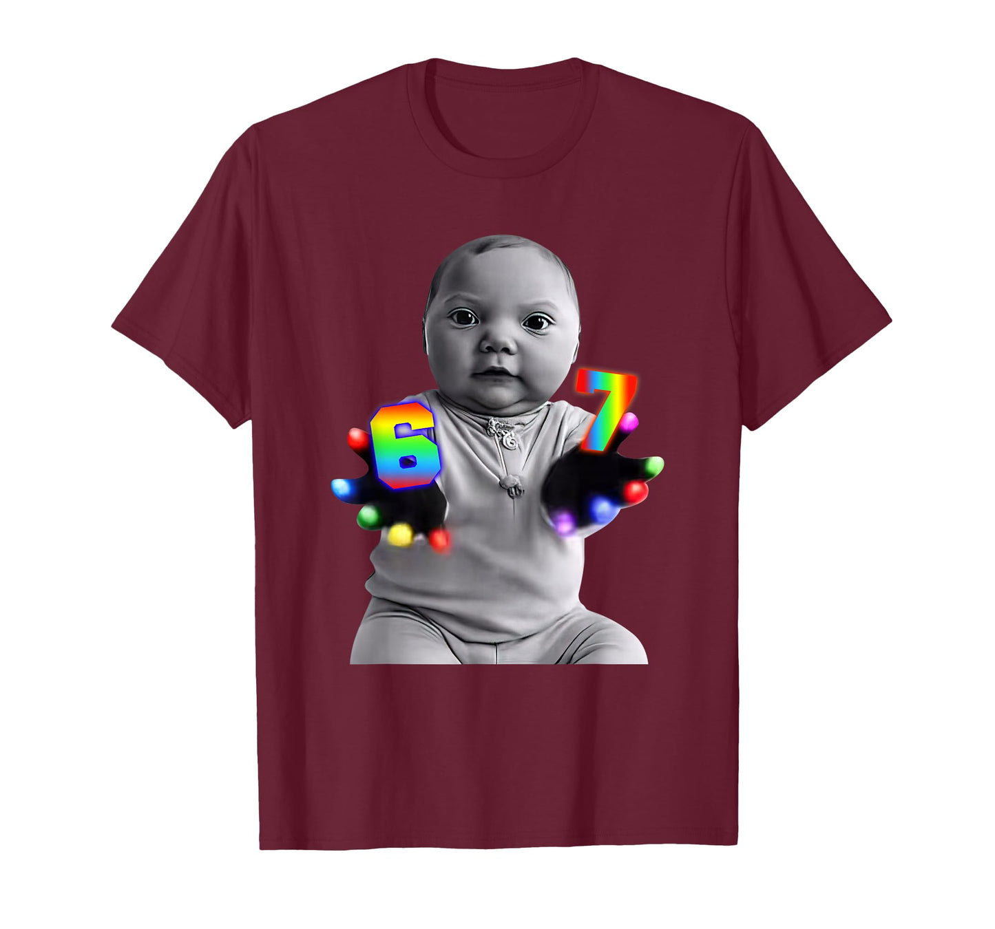 Ai Baby Gloves Led 67 Six Seven Brainrot Meme Gen Z T-Shirt