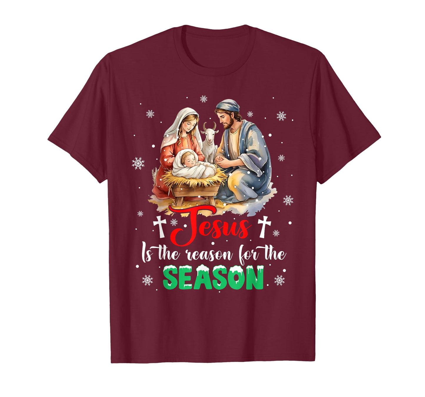 Jesus is The Reason for The Season Christmas Xmas Christian T-Shirt