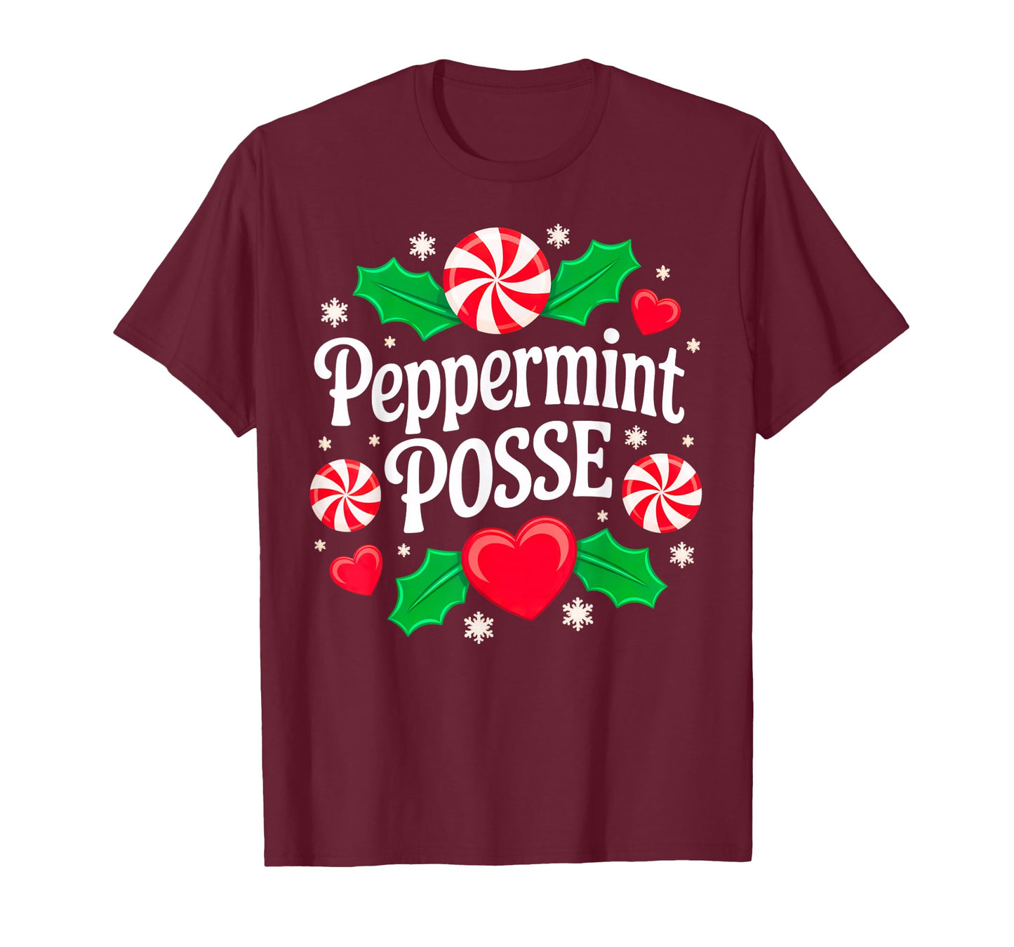 Funny Peppermint Posse Christmas Candy T-Shirt
