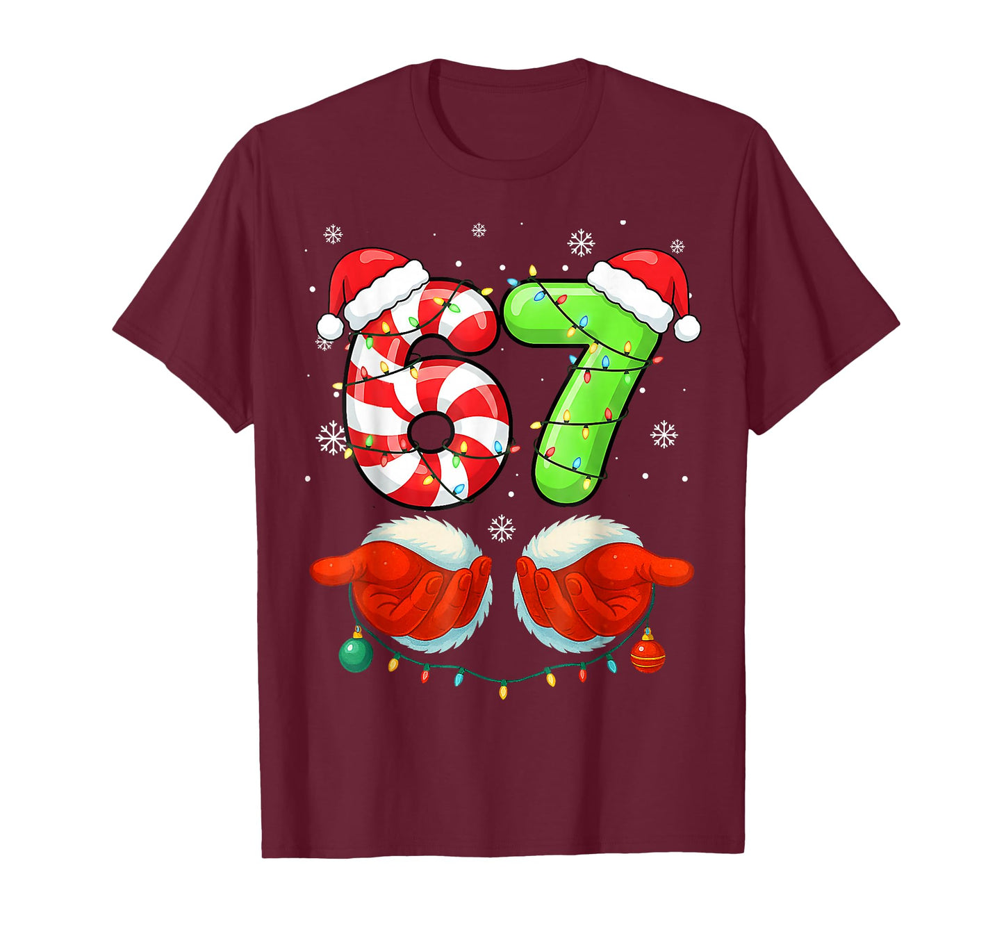 Funny Six Seven 6 7 67 Christmas T-Shirt