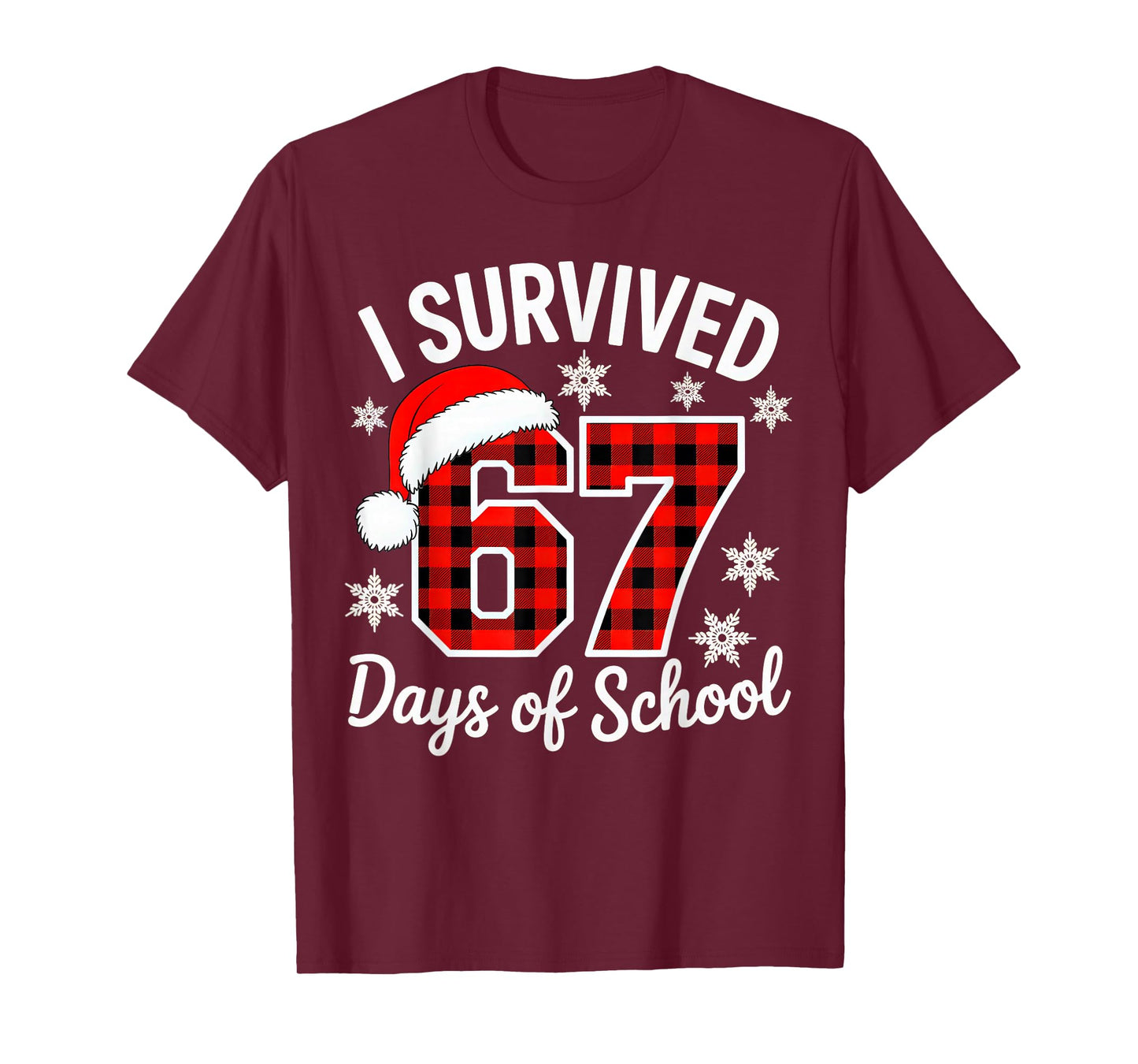 I Survived 67 Days of School Christmas T-Shirt