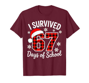 I Survived 67 Days of School Christmas T-Shirt