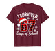 I Survived 67 Days of School Christmas T-Shirt