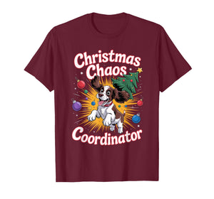 Christmas Chaos Coordinator Puppy English Springer Spaniel T-Shirt