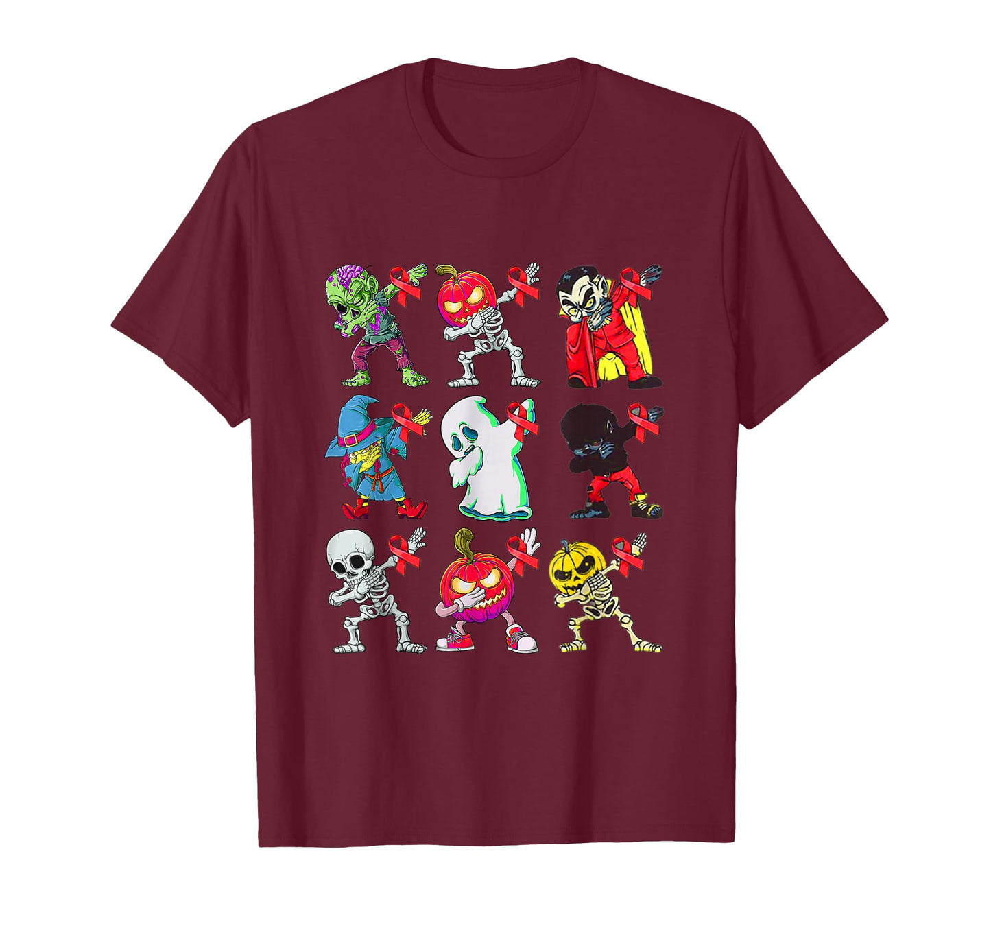 in October We Wear Red for Red Ribbon Week Halloween T-Shirt