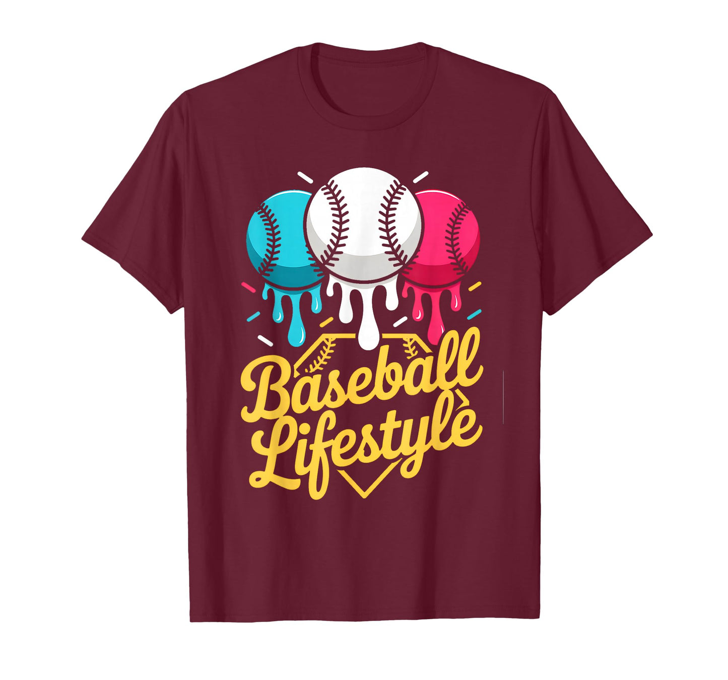 Baseball Lifestyle 101 Apparel Youth Baseball Drip Icecream T-Shirt