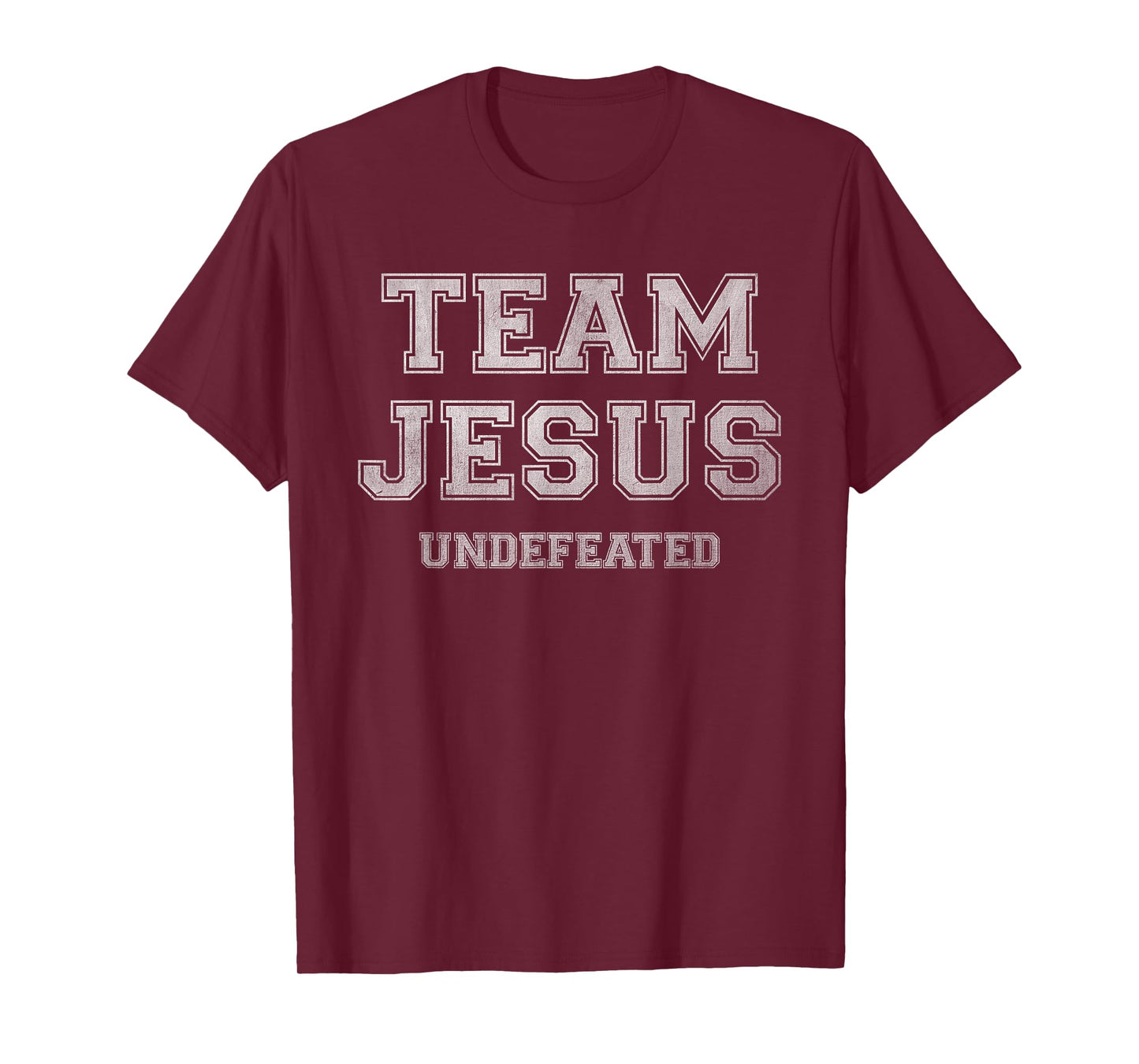 Team Jesus is Undefeated Christian Sports Jersey Faith Sign T-Shirt