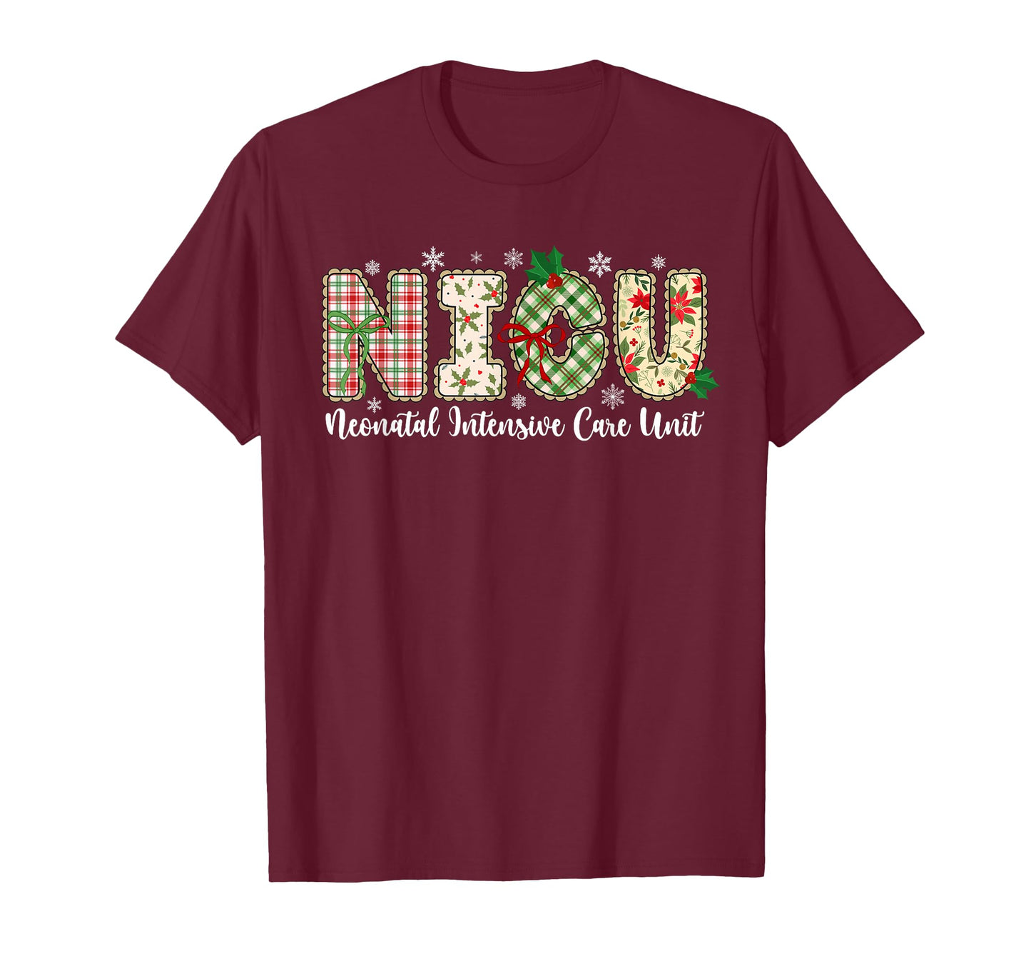 NICU Christmas Neonatal Intensive Care Unit Xmas Coquette T-Shirt