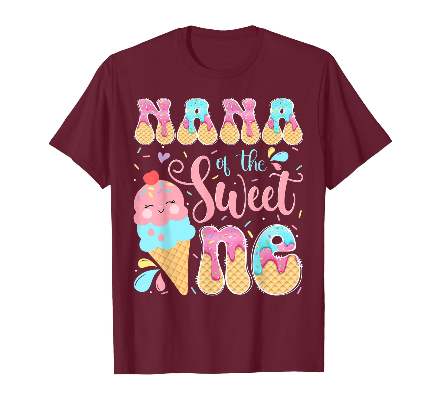 Nana of The Sweet One Ice Cream 1St Birthday Girl T-Shirt