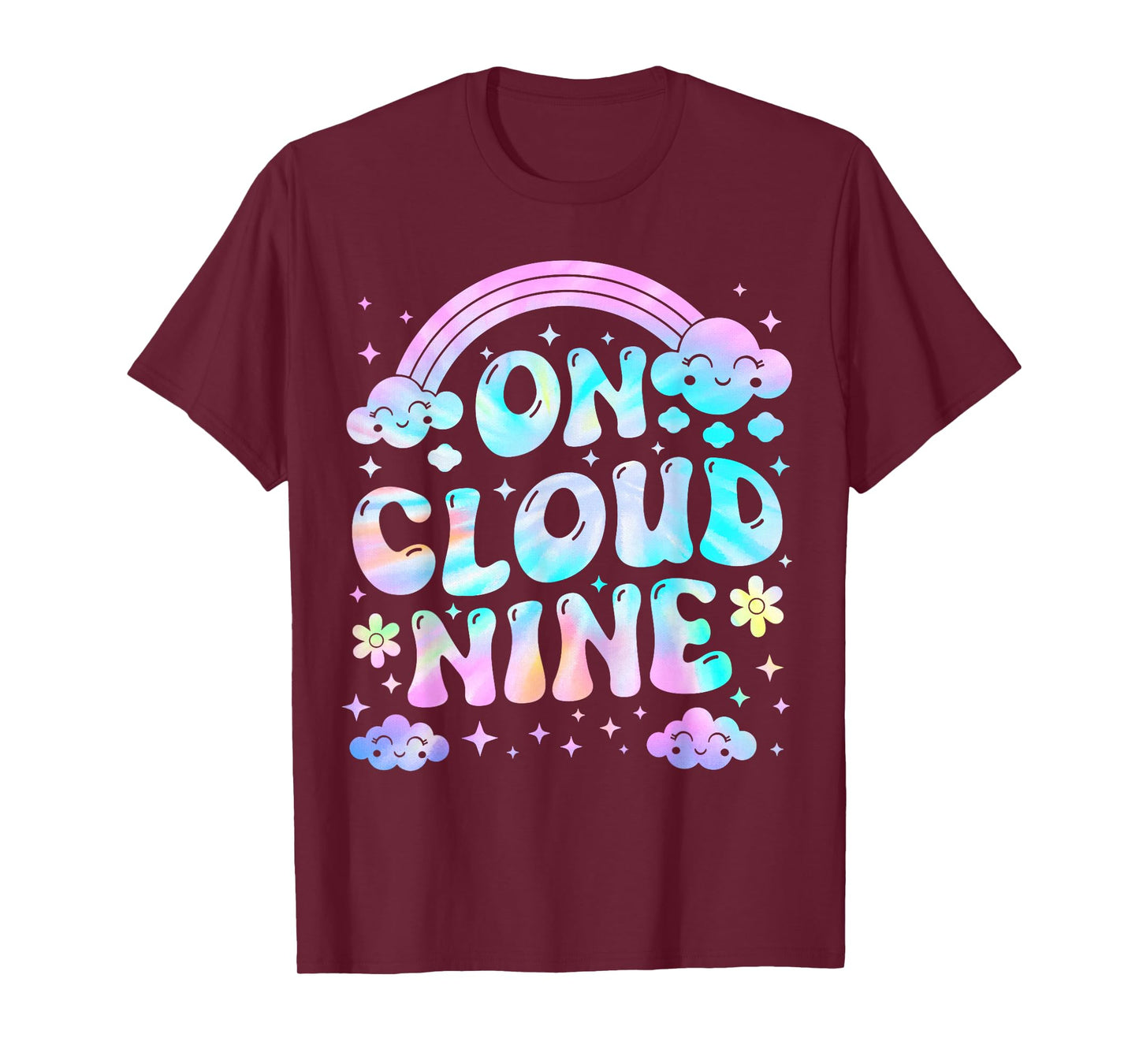 Groovy On Cloud Nine Bday 9th Birthday Girl 9 Year Old T-Shirt