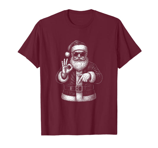 Funny Santa 6 7 Meme Design | Christmas Math Humor T-Shirt