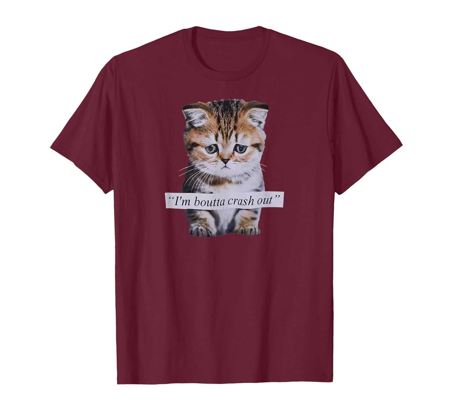 I'm Boutta Crash Out Funny Sarcasm Quotes Meme Cat Humorous T-Shirt