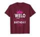 Welo of The Sweet Sixteen Bday Girl 16th Pink Crown T-Shirt
