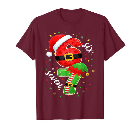 Funny Retro Six Seven Christmas 67 Xmas T-Shirt